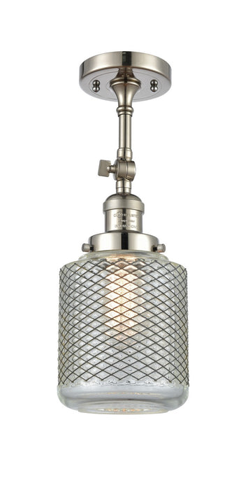 Innovations 201F-PN-G262 One Light Semi-Flush Mount, Polished Nickel