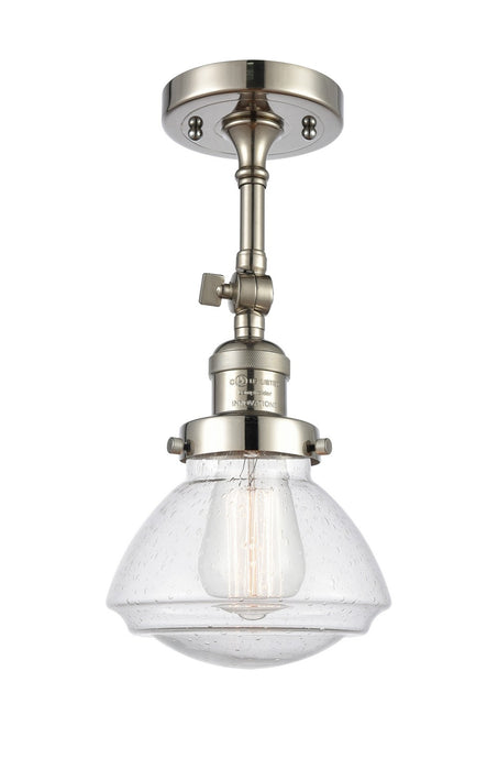 Innovations 201F-PN-G324-LED LED Semi-Flush Mount, Polished Nickel