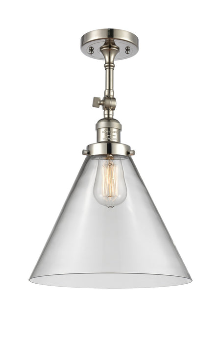 Innovations 201F-PN-G42-L-LED LED Semi-Flush Mount, Polished Nickel