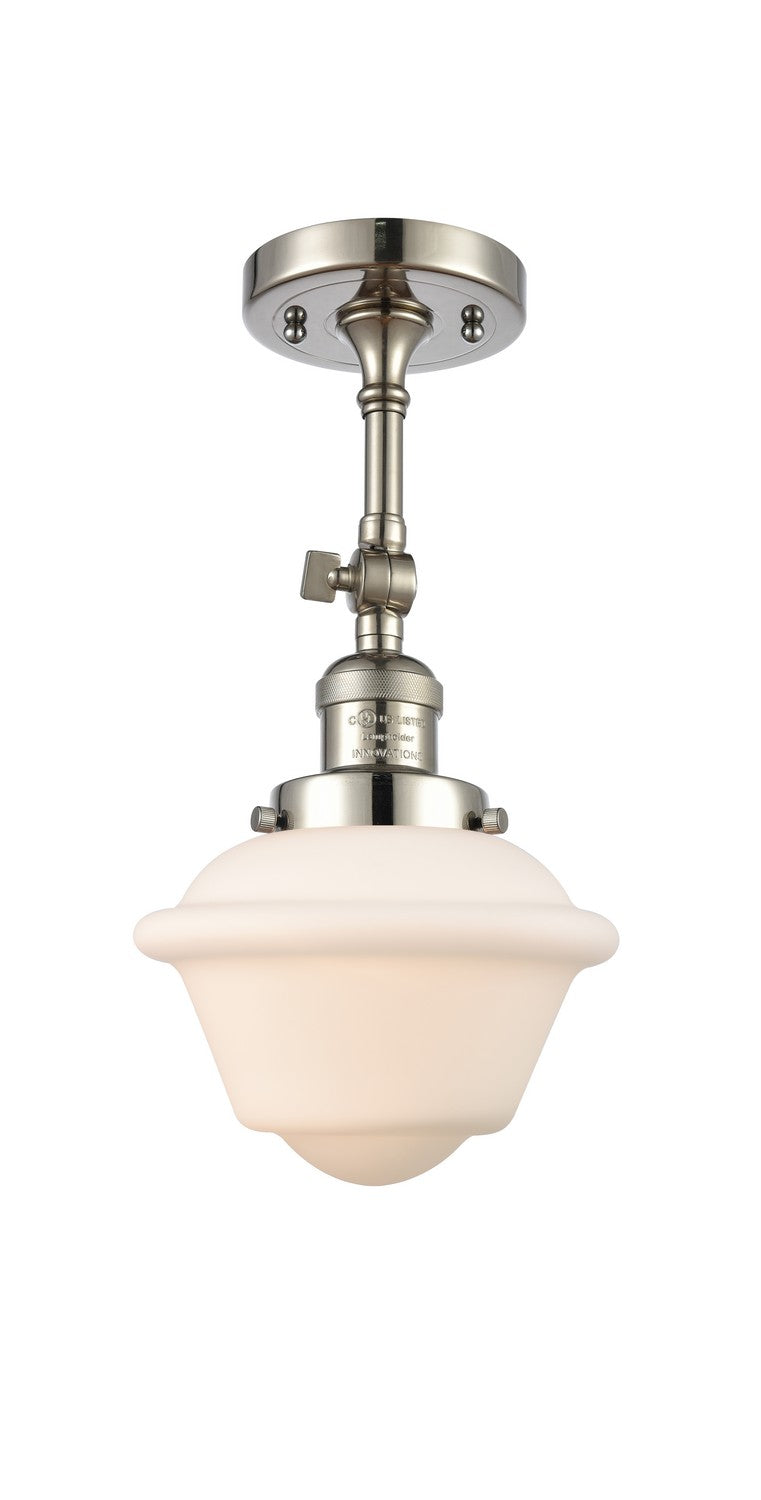 Innovations 201F-PN-G531 One Light Semi-Flush Mount, Polished Nickel