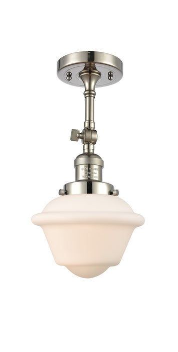 Innovations 201F-PN-G531 One Light Semi-Flush Mount, Polished Nickel