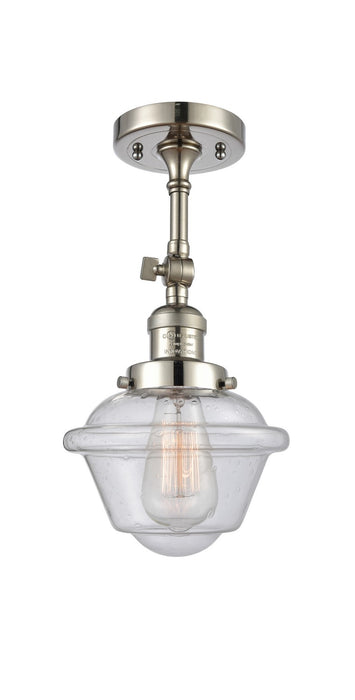 Innovations 201F-PN-G534 One Light Semi-Flush Mount, Polished Nickel