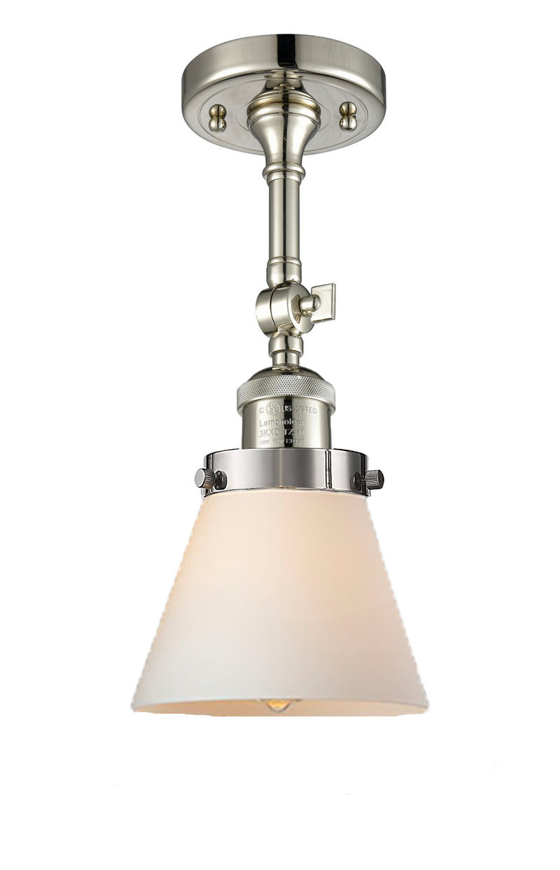 Innovations 201F-PN-G61-LED LED Semi-Flush Mount, Polished Nickel