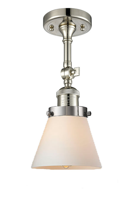 Innovations 201F-PN-G61-LED LED Semi-Flush Mount, Polished Nickel