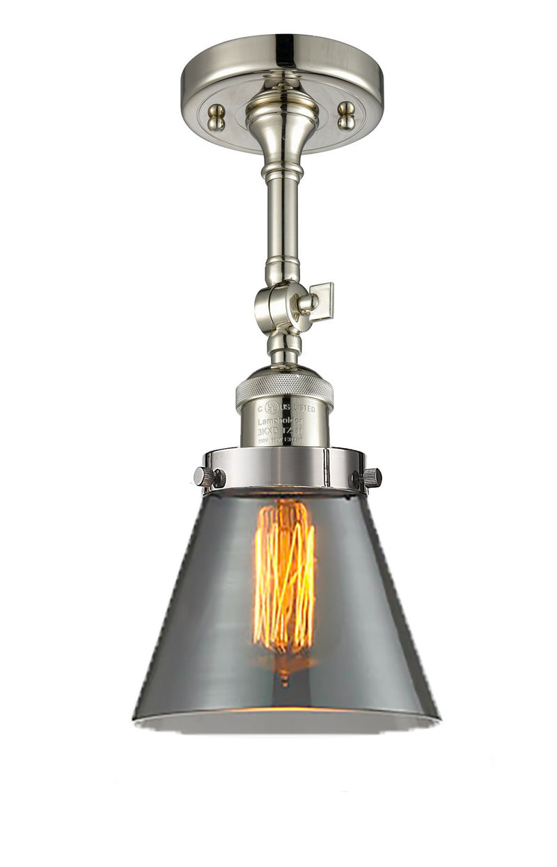 Innovations 201F-PN-G63-LED LED Semi-Flush Mount, Polished Nickel