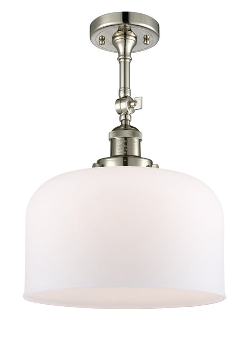 Innovations 201F-PN-G71-L One Light Semi-Flush Mount, Polished Nickel