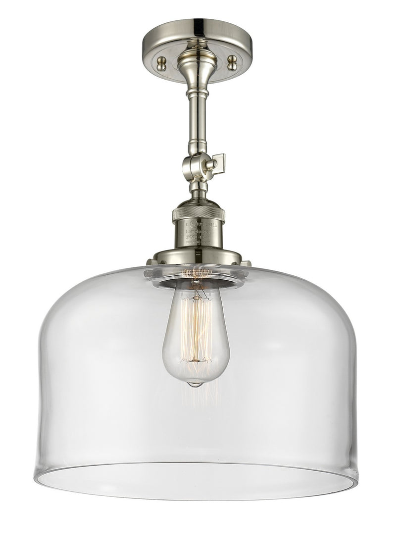 Innovations 201F-PN-G72-L-LED LED Semi-Flush Mount, Polished Nickel