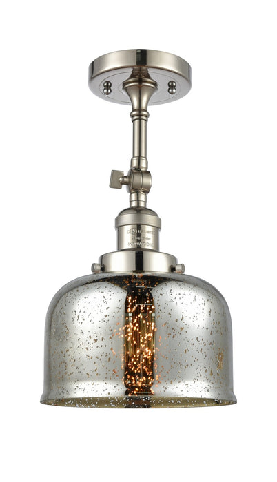 Innovations 201F-PN-G78 One Light Semi-Flush Mount, Polished Nickel
