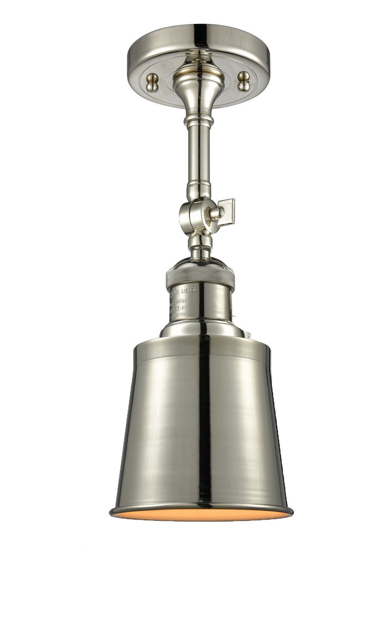 Innovations 201F-PN-M9-PN One Light Semi-Flush Mount, Polished Nickel