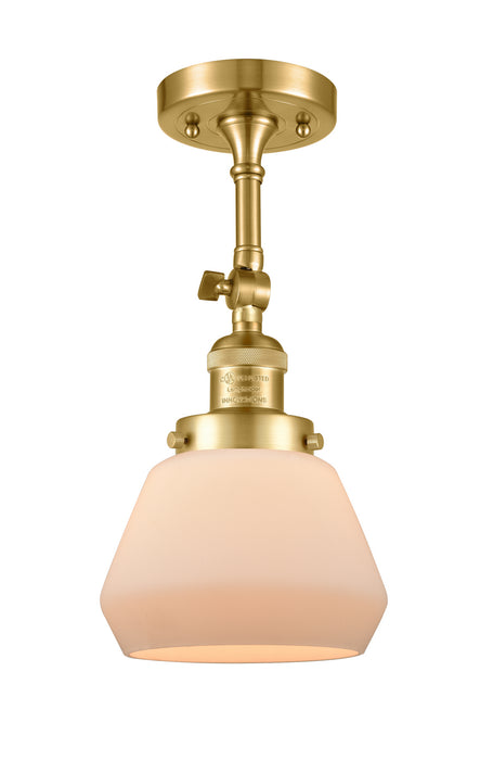 Innovations 201F-SG-G171 One Light Semi-Flush Mount, Satin Gold