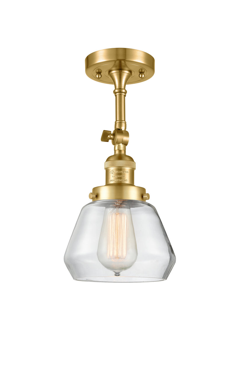 Innovations 201F-SG-G172 One Light Semi-Flush Mount, Satin Gold