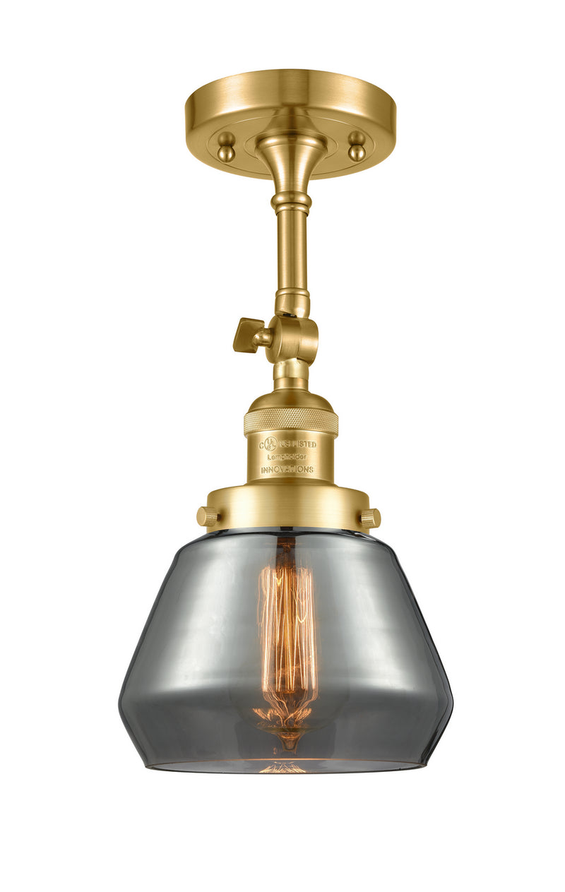 Innovations 201F-SG-G173 One Light Semi-Flush Mount, Satin Gold