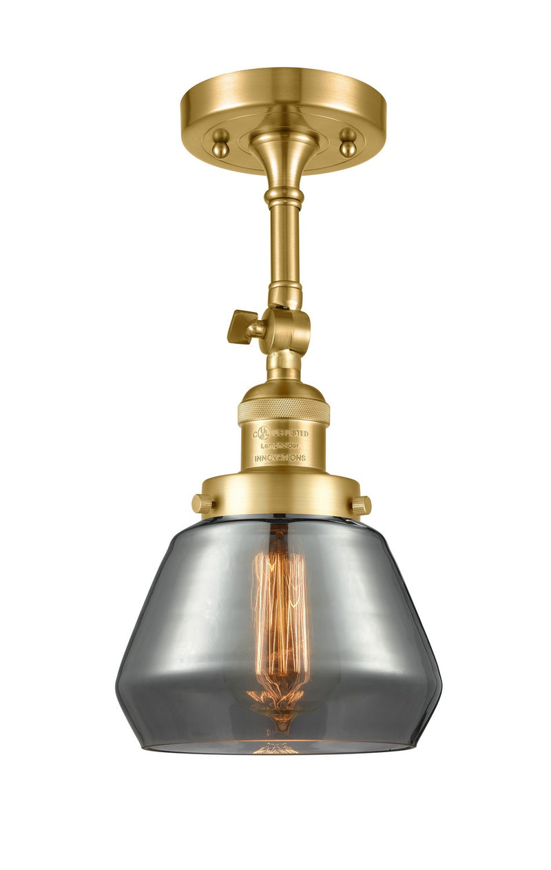 Innovations 201F-SG-G173-LED LED Semi-Flush Mount, Satin Gold