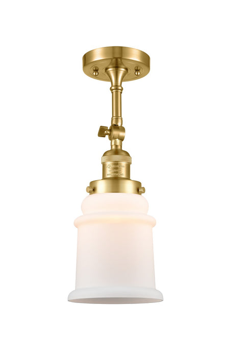 Innovations 201F-SG-G181-LED LED Semi-Flush Mount, Satin Gold