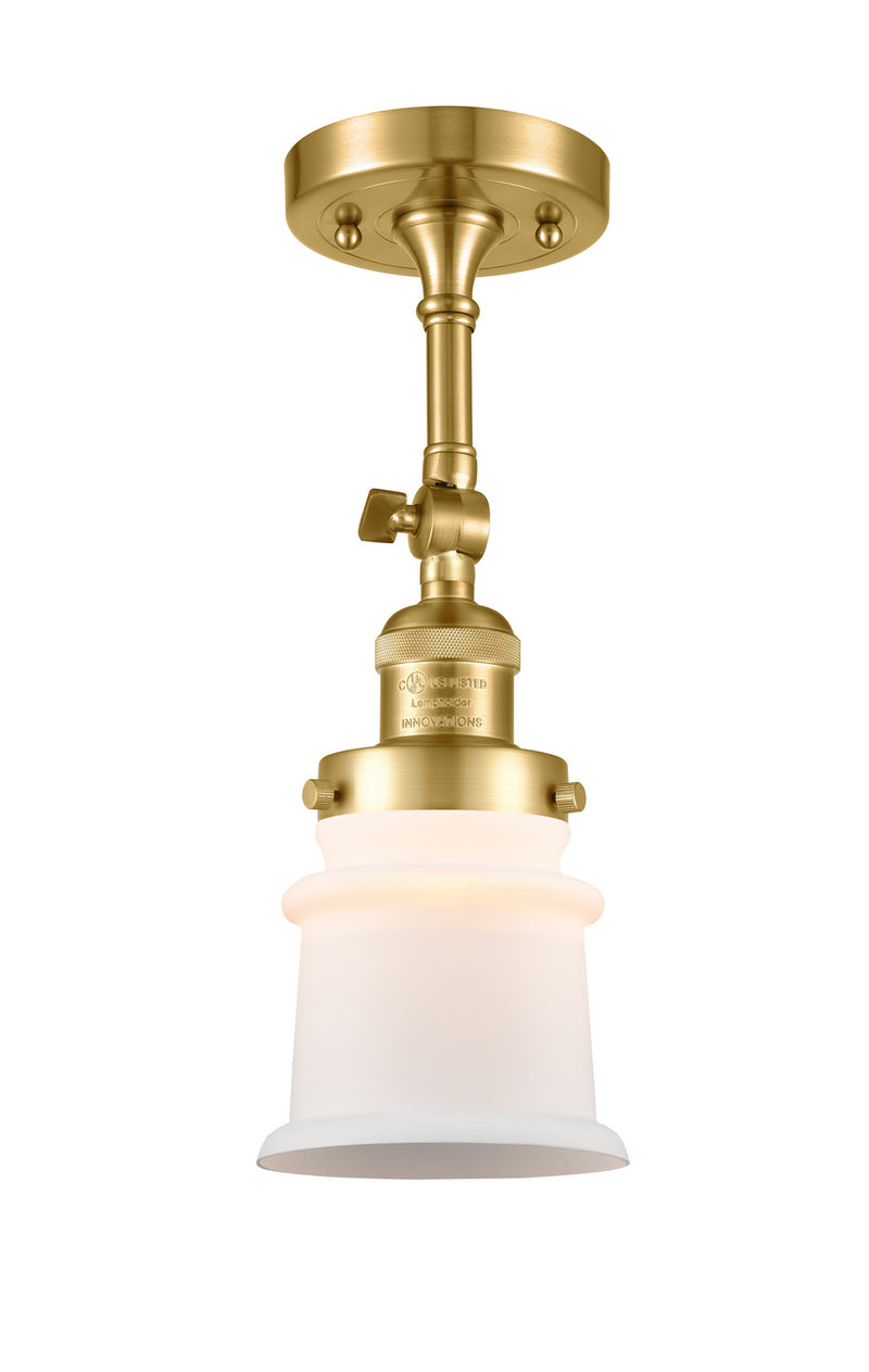 Innovations 201F-SG-G181S One Light Semi-Flush Mount, Satin Gold