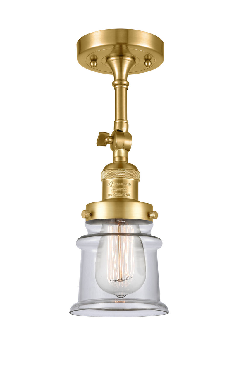 Innovations 201F-SG-G182S One Light Semi-Flush Mount, Satin Gold