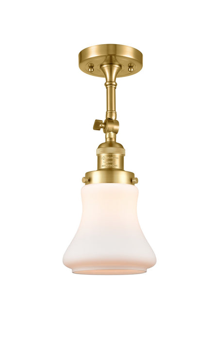 Innovations 201F-SG-G191-LED LED Semi-Flush Mount, Satin Gold