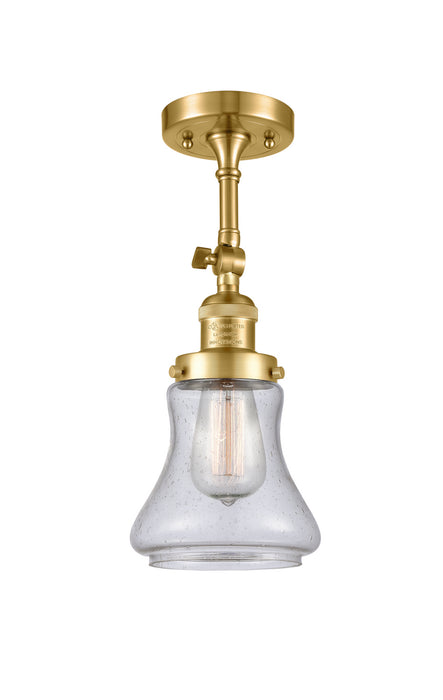 Innovations 201F-SG-G194 One Light Semi-Flush Mount, Satin Gold
