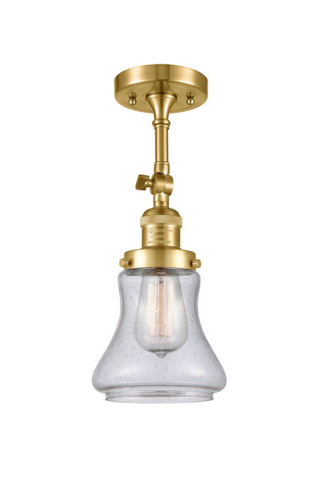 Innovations 201F-SG-G194-LED LED Semi-Flush Mount, Satin Gold