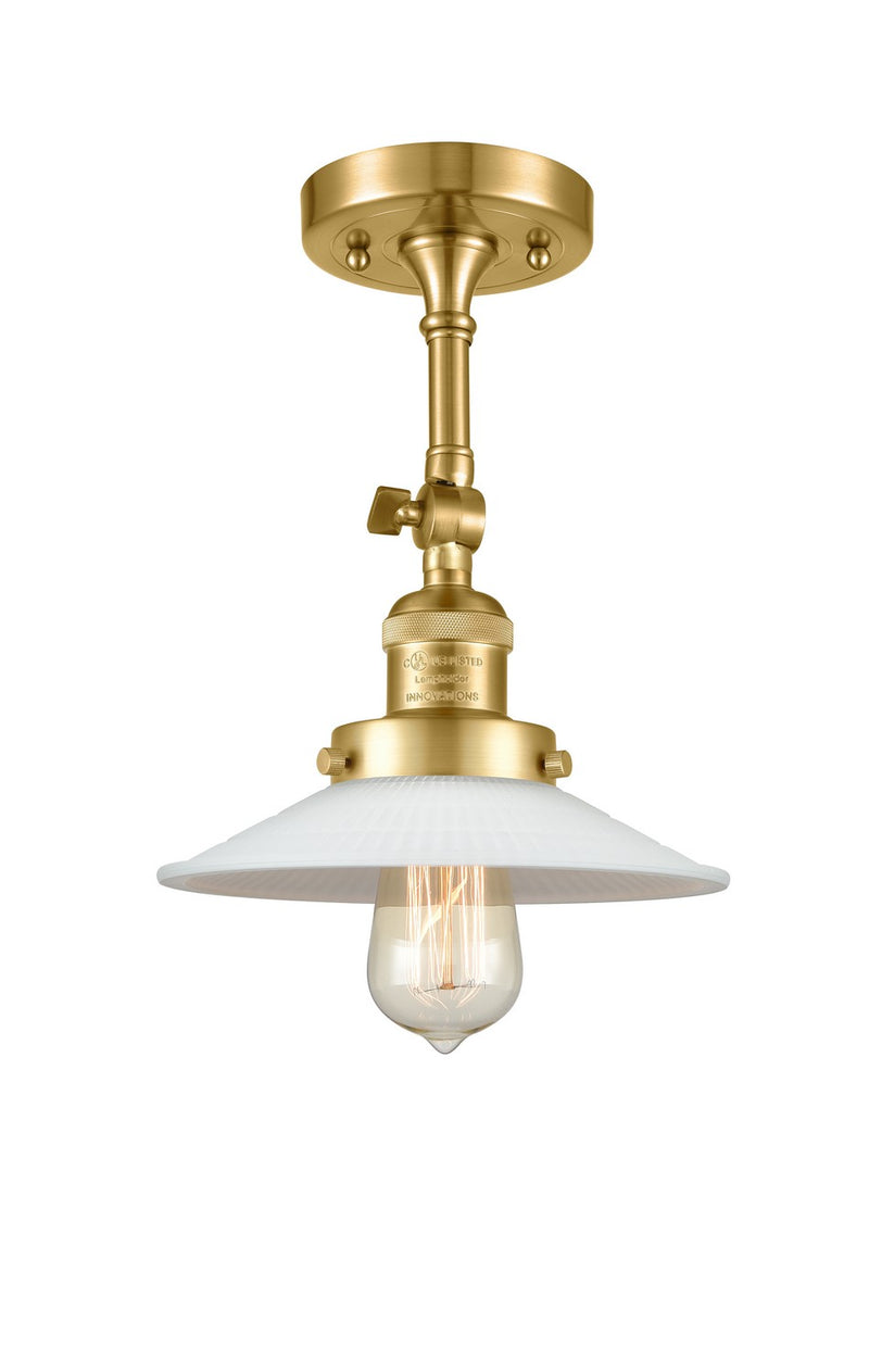 Innovations 201F-SG-G1-LED LED Semi-Flush Mount, Satin Gold