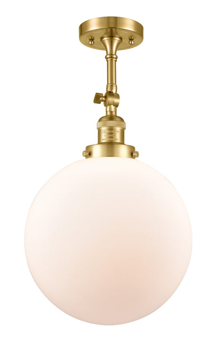 Innovations 201F-SG-G201-12-LED LED Semi-Flush Mount, Satin Gold