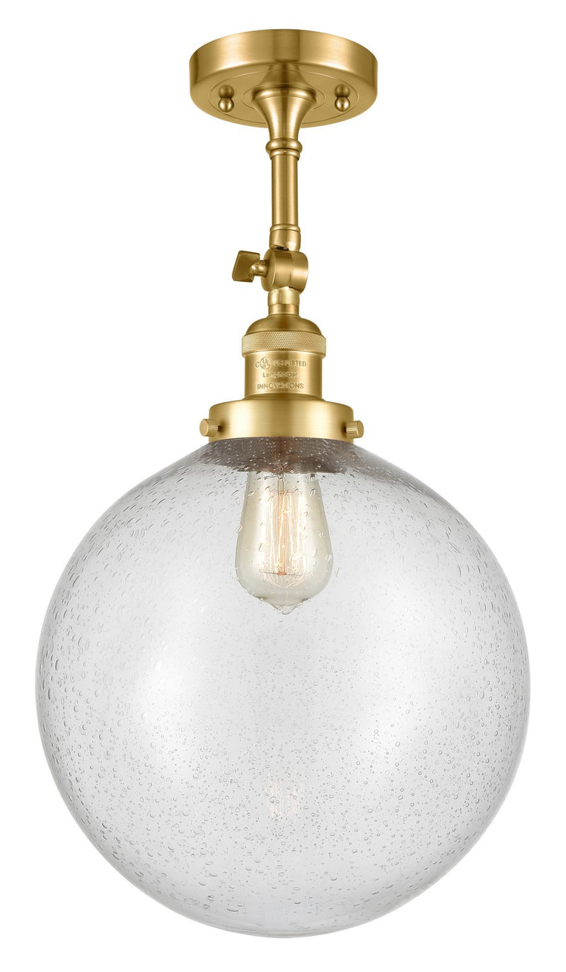 Innovations 201F-SG-G204-12-LED LED Semi-Flush Mount, Satin Gold