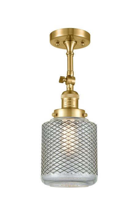 Innovations 201F-SG-G262-LED LED Semi-Flush Mount, Satin Gold
