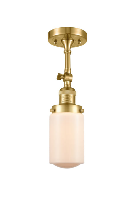 Innovations 201F-SG-G311-LED LED Semi-Flush Mount, Satin Gold