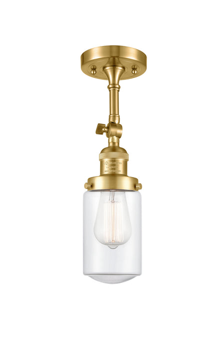 Innovations 201F-SG-G312 One Light Semi-Flush Mount, Satin Gold