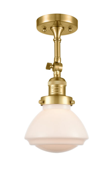 Innovations 201F-SG-G321-LED LED Semi-Flush Mount, Satin Gold