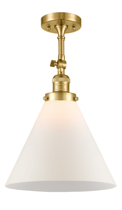 Innovations 201F-SG-G41-L One Light Semi-Flush Mount, Satin Gold