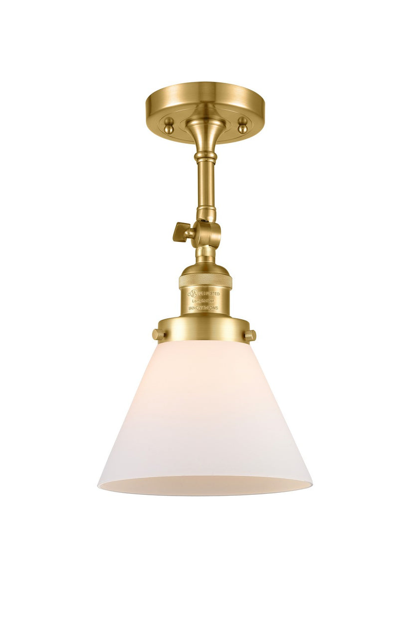 Innovations 201F-SG-G41-LED LED Semi-Flush Mount, Satin Gold