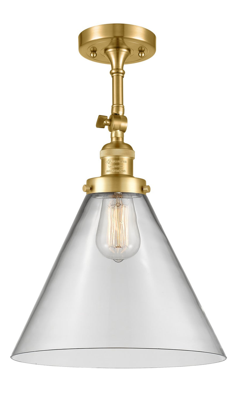 Innovations 201F-SG-G42-L-LED LED Semi-Flush Mount, Satin Gold