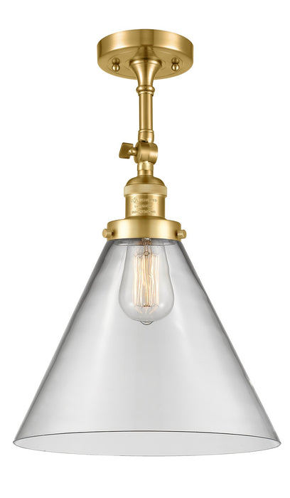 Innovations 201F-SG-G42-L-LED LED Semi-Flush Mount, Satin Gold