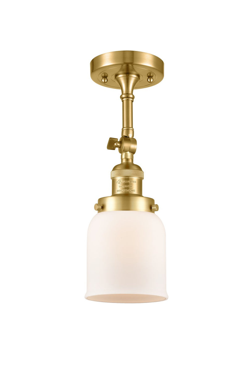 Innovations 201F-SG-G51-LED LED Semi-Flush Mount, Satin Gold