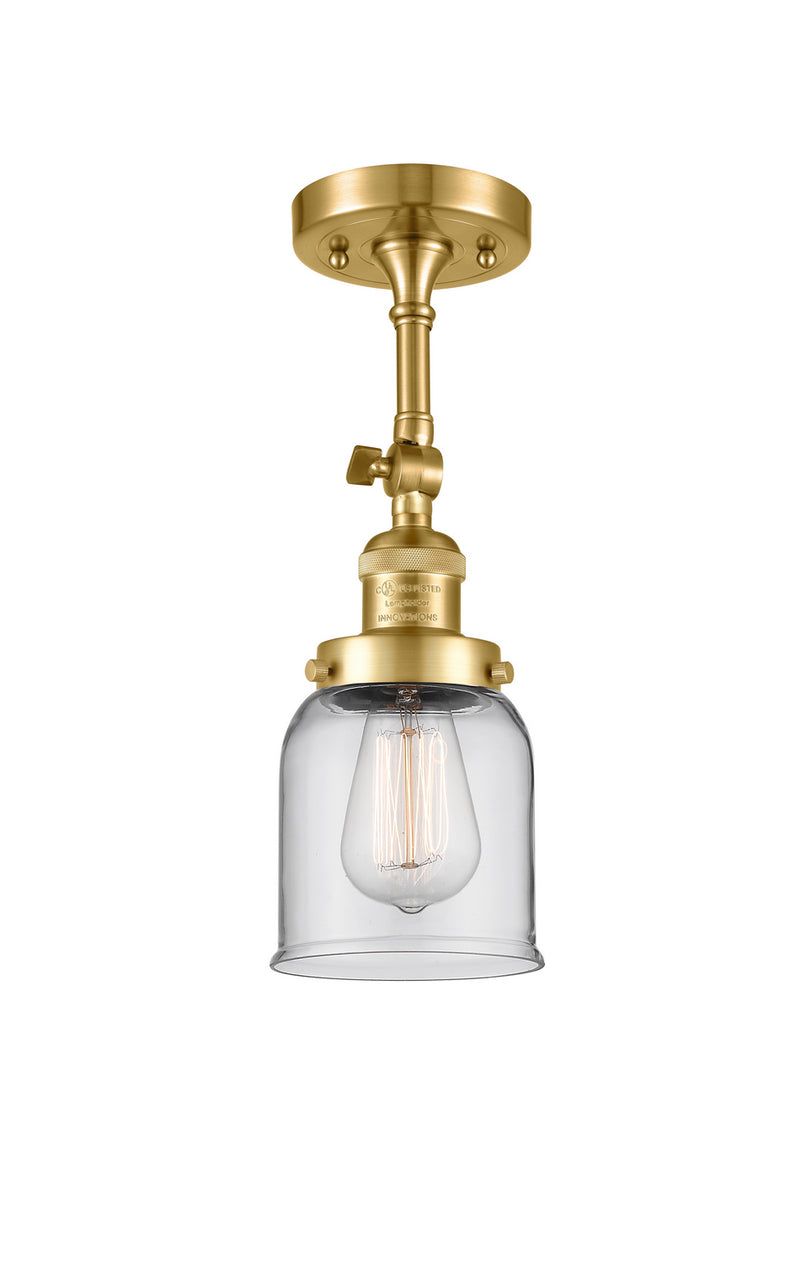 Innovations 201F-SG-G52 One Light Semi-Flush Mount, Satin Gold