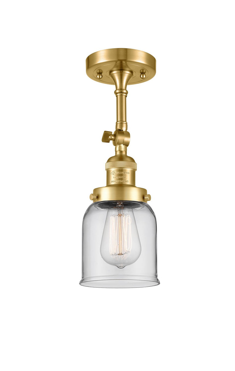 Innovations 201F-SG-G52-LED LED Semi-Flush Mount, Satin Gold