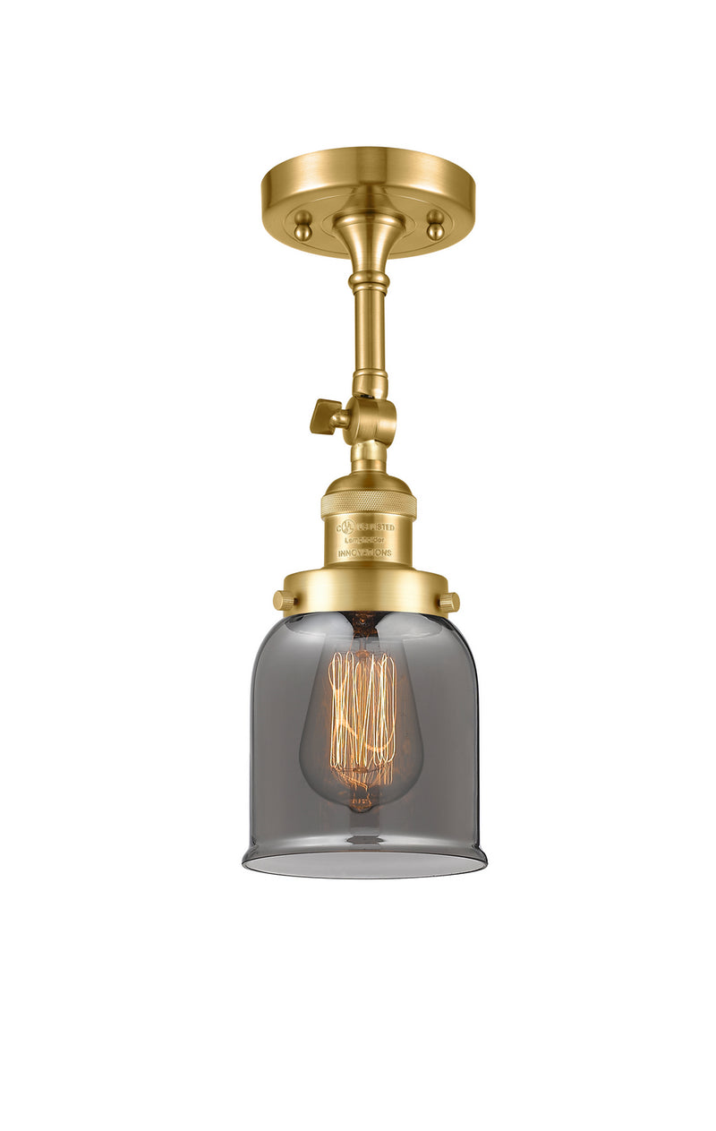 Innovations 201F-SG-G53 One Light Semi-Flush Mount, Satin Gold