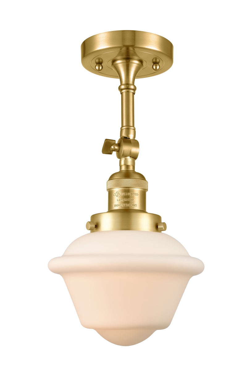 Innovations 201F-SG-G531-LED LED Semi-Flush Mount, Satin Gold