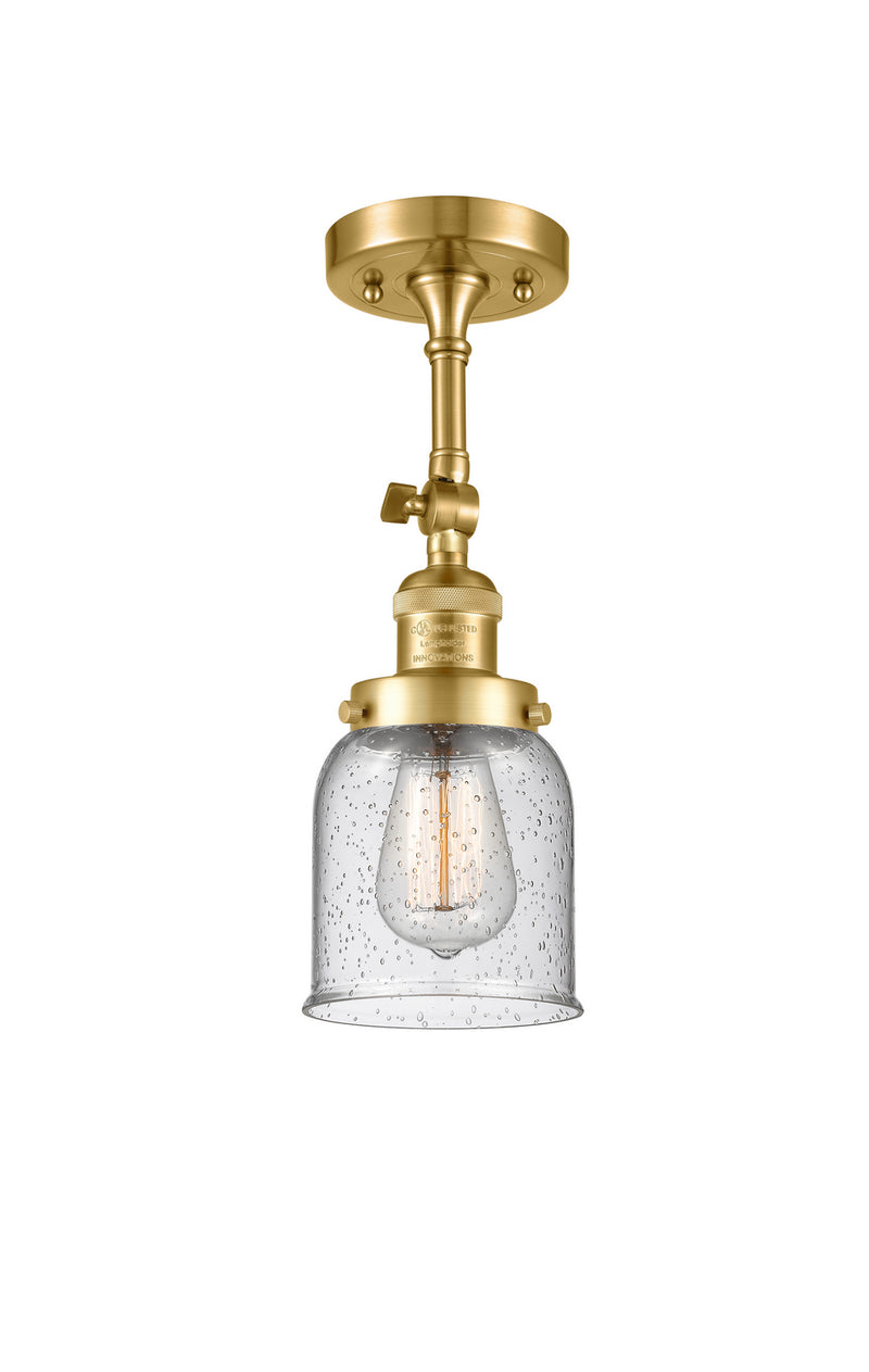 Innovations 201F-SG-G54 One Light Semi-Flush Mount, Satin Gold