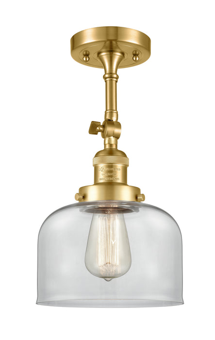Innovations 201F-SG-G72 One Light Semi-Flush Mount, Satin Gold