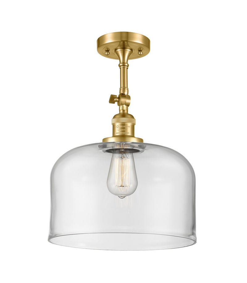 Innovations 201F-SG-G72-L One Light Semi-Flush Mount, Satin Gold