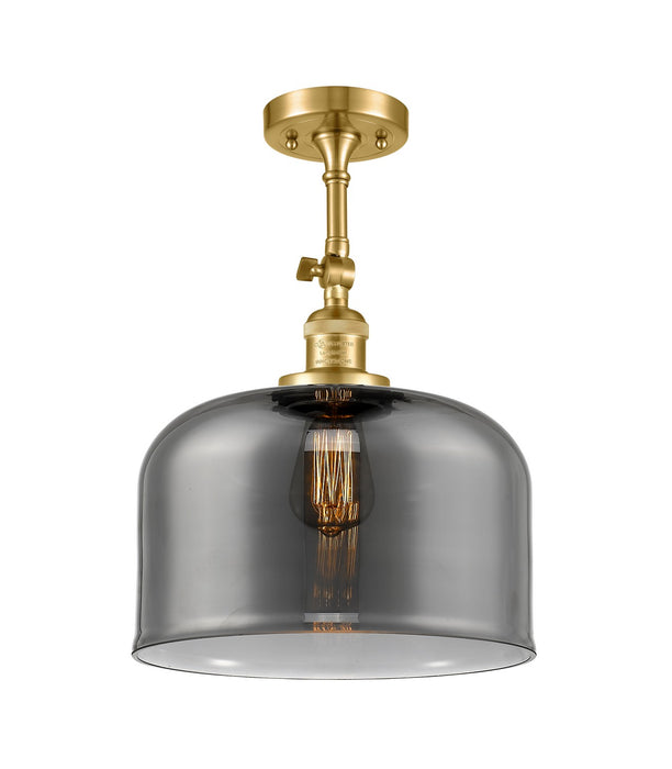Innovations 201F-SG-G73-L One Light Semi-Flush Mount, Satin Gold