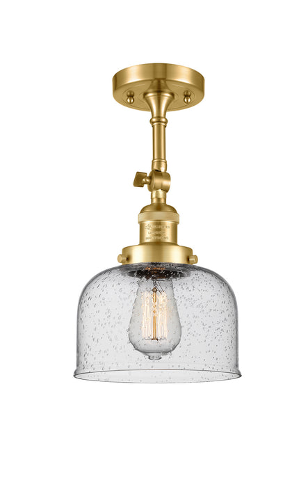 Innovations 201F-SG-G74 One Light Semi-Flush Mount, Satin Gold