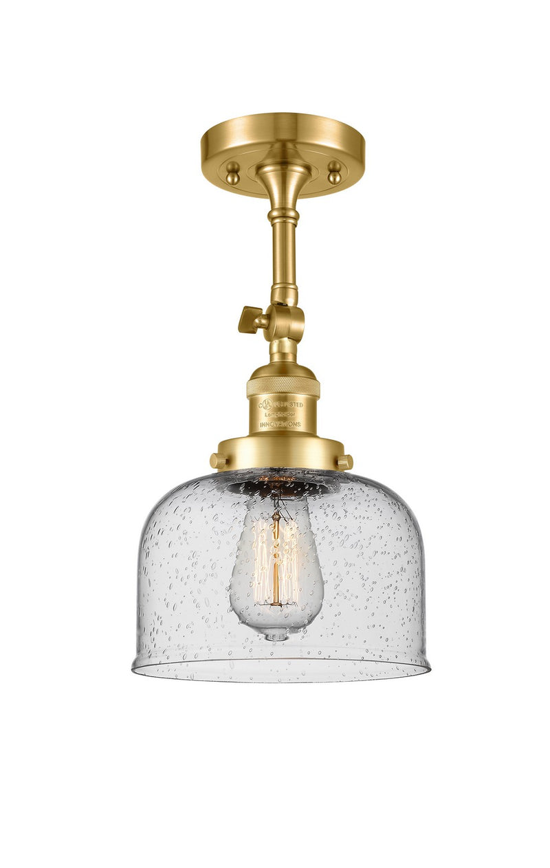 Innovations 201F-SG-G74-LED LED Semi-Flush Mount, Satin Gold