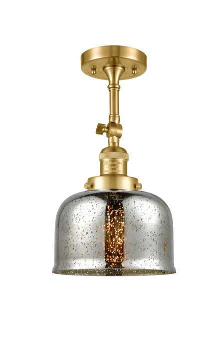 Innovations 201F-SG-G78 One Light Semi-Flush Mount, Satin Gold