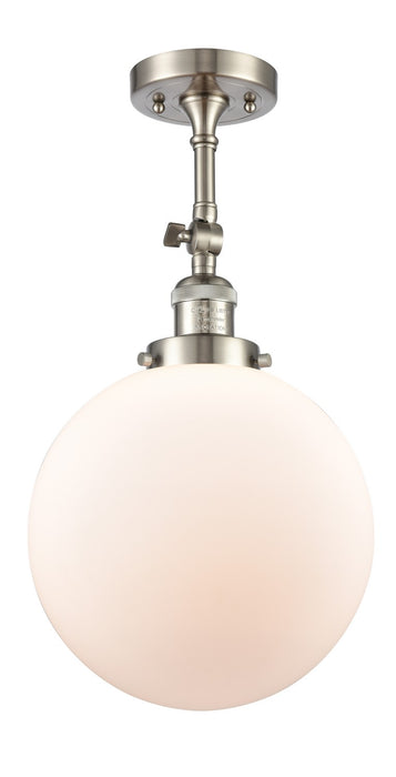Innovations 201F-SN-G201-10-LED LED Semi-Flush Mount, Brushed Satin Nickel