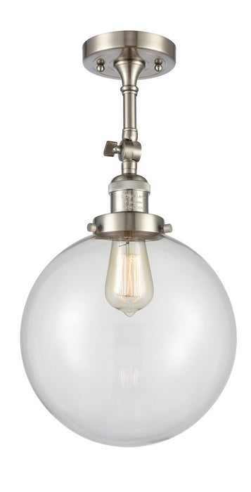 Innovations 201F-SN-G202-10-LED LED Semi-Flush Mount, Brushed Satin Nickel