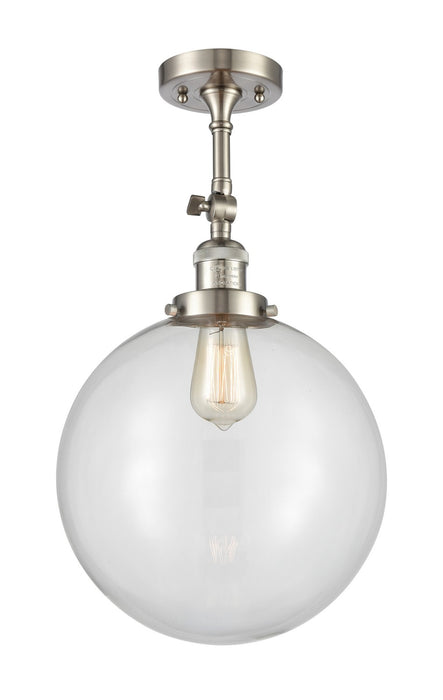 Innovations 201F-SN-G202-12-LED LED Semi-Flush Mount, Brushed Satin Nickel