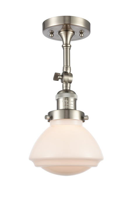 Innovations 201F-SN-G321-LED LED Semi-Flush Mount, Brushed Satin Nickel